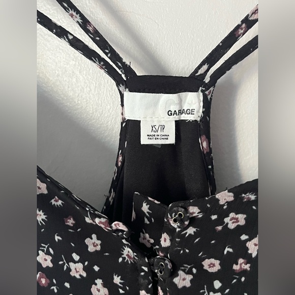 Women’s Garage Black Floral Print High-Low Hem Midi Lined Summer Dress - Picture 2 of 14